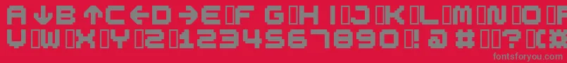 Spdr02 Font – Gray Fonts on Red Background