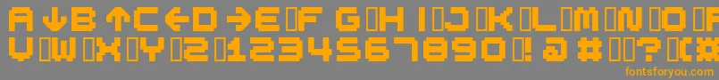 Spdr02 Font – Orange Fonts on Gray Background