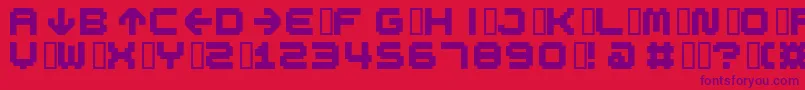Spdr02 Font – Purple Fonts on Red Background