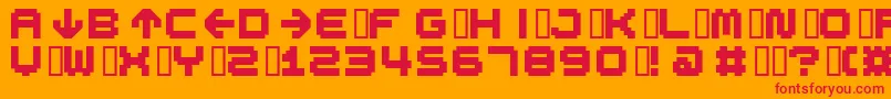 Spdr02 Font – Red Fonts on Orange Background