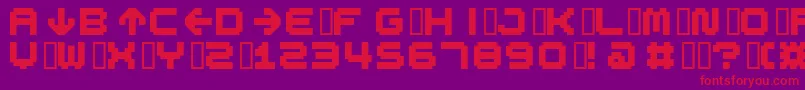 Spdr02 Font – Red Fonts on Purple Background