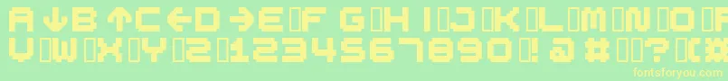 Spdr02 Font – Yellow Fonts on Green Background