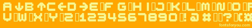 Spdr02 Font – Yellow Fonts on Orange Background