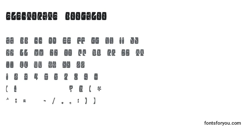 Schriftart Electorate Boogaloo – Alphabet, Zahlen, spezielle Symbole