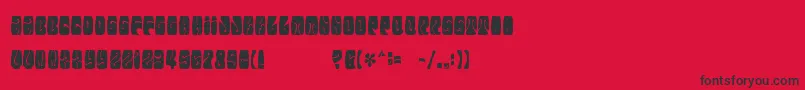 Electorate Boogaloo Font – Black Fonts on Red Background