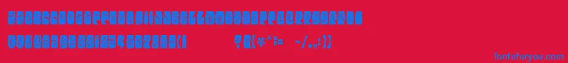 Electorate Boogaloo Font – Blue Fonts on Red Background