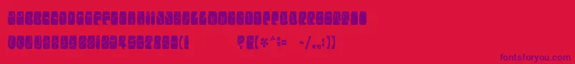 Electorate Boogaloo Font – Purple Fonts on Red Background