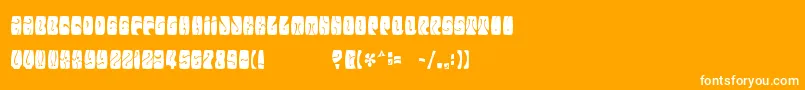 Electorate Boogaloo Font – White Fonts on Orange Background