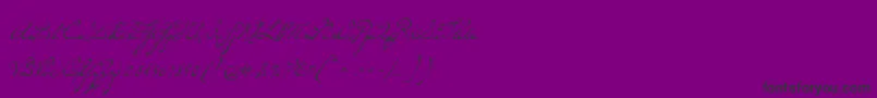 P22dearestscript-Schriftart – Schwarze Schriften auf violettem Hintergrund