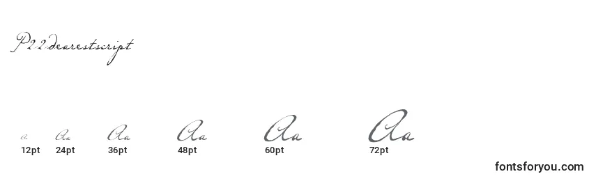 P22dearestscript Font Sizes