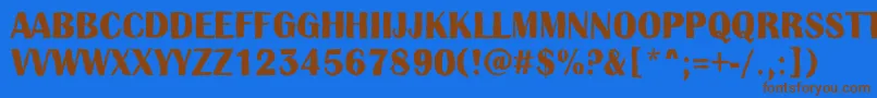 AlbionictitulbrkBold Font – Brown Fonts on Blue Background