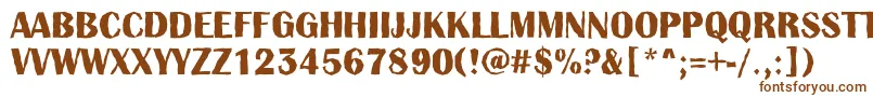 AlbionictitulbrkBold Font – Brown Fonts on White Background