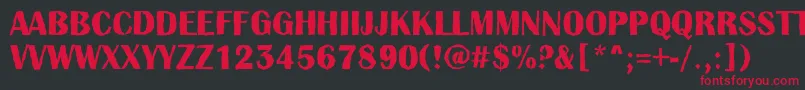 AlbionictitulbrkBold Font – Red Fonts on Black Background