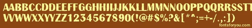 AlbionictitulbrkBold Font – Yellow Fonts on Brown Background