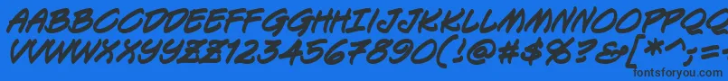 Keelbb Font – Black Fonts on Blue Background