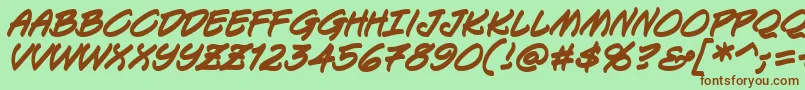 Keelbb Font – Brown Fonts on Green Background