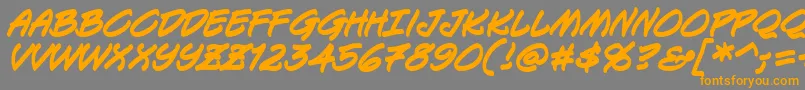 Keelbb Font – Orange Fonts on Gray Background