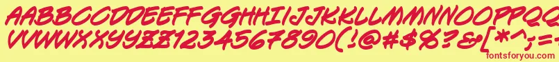 Keelbb Font – Red Fonts on Yellow Background