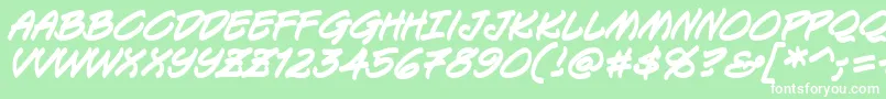 Keelbb Font – White Fonts on Green Background