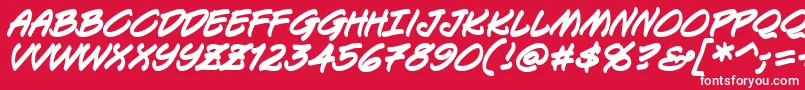 Keelbb Font – White Fonts on Red Background