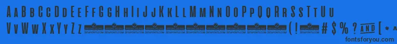 AlienscowsBoldTrial Font – Black Fonts on Blue Background