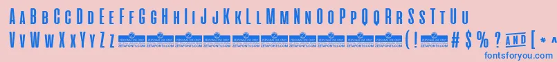 AlienscowsBoldTrial Font – Blue Fonts on Pink Background