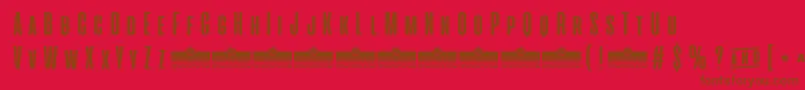 Police AlienscowsBoldTrial – polices brunes sur fond rouge