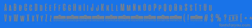 AlienscowsBoldTrial Font – Gray Fonts on Blue Background