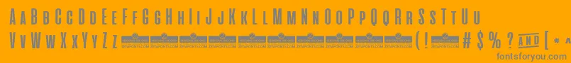 AlienscowsBoldTrial Font – Gray Fonts on Orange Background