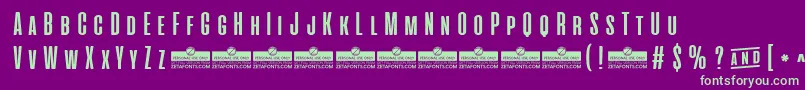 AlienscowsBoldTrial Font – Green Fonts on Purple Background