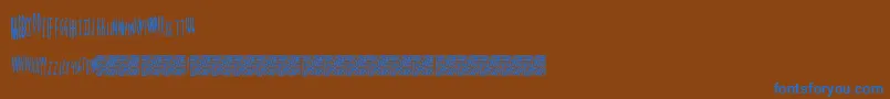 Magicalspringtime Font – Blue Fonts on Brown Background
