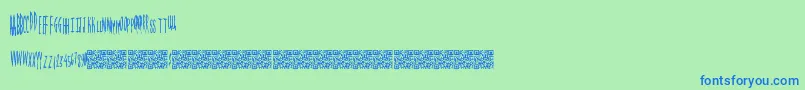 Magicalspringtime Font – Blue Fonts on Green Background