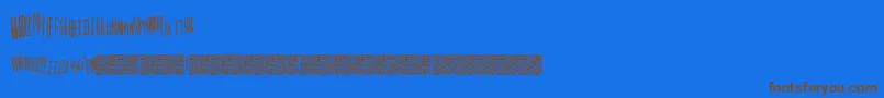 Magicalspringtime Font – Brown Fonts on Blue Background