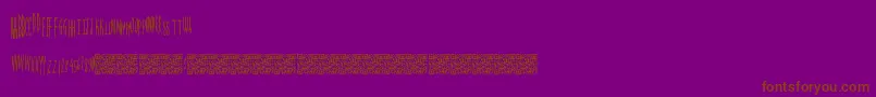 Fonte Magicalspringtime – fontes marrons em um fundo roxo