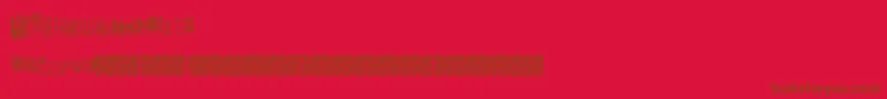 Magicalspringtime Font – Brown Fonts on Red Background