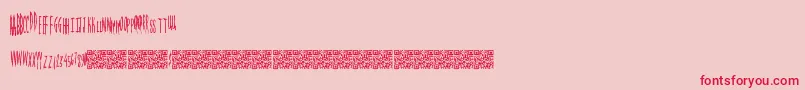 Magicalspringtime Font – Red Fonts on Pink Background