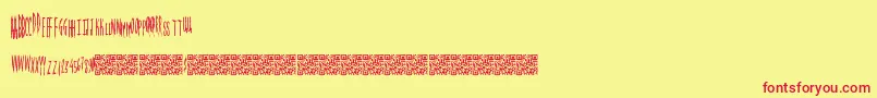 Magicalspringtime Font – Red Fonts on Yellow Background