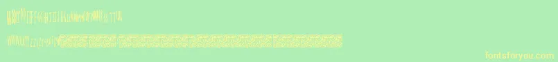 Magicalspringtime Font – Yellow Fonts on Green Background