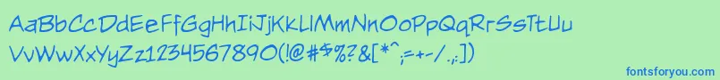 Nightwatcher Font – Blue Fonts on Green Background