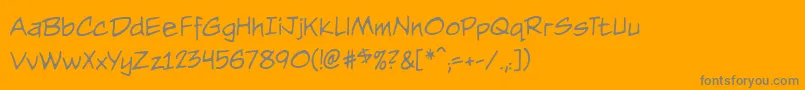 Weitere Informationen zur Nightwatcher-Schriftart Nightwatcher-Schriftart – Graue Schriften auf orangefarbenem Hintergrund