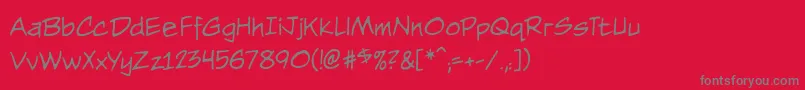 Nightwatcher Font – Gray Fonts on Red Background