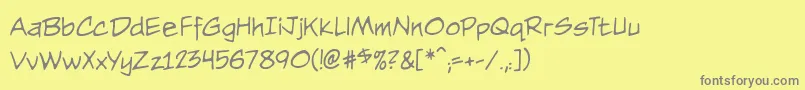 Nightwatcher Font – Gray Fonts on Yellow Background
