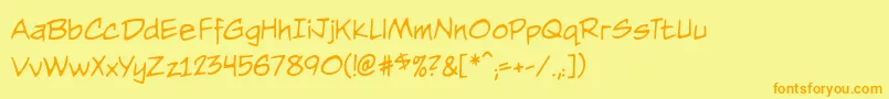 Nightwatcher Font – Orange Fonts on Yellow Background