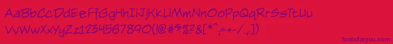Nightwatcher Font – Purple Fonts on Red Background