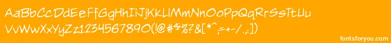 Nightwatcher Font – White Fonts on Orange Background