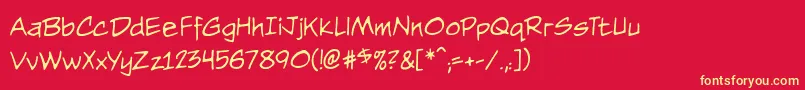 Nightwatcher Font – Yellow Fonts on Red Background