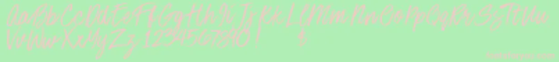 Stoneheartsdemo Font – Pink Fonts on Green Background