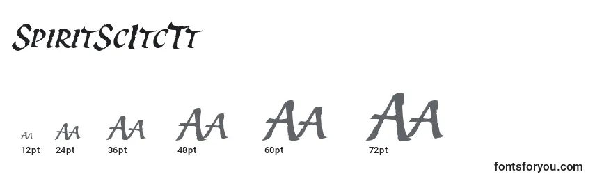 SpiritScItcTt Font Sizes