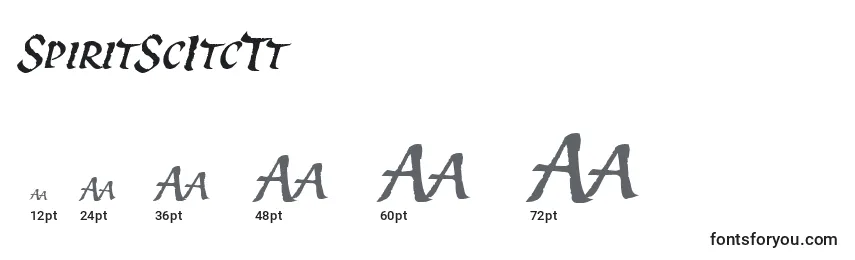 Größen der Schriftart SpiritScItcTt