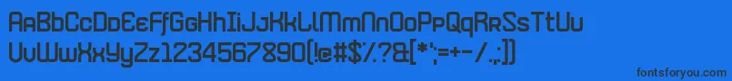 MerrimentHelicopter Font – Black Fonts on Blue Background